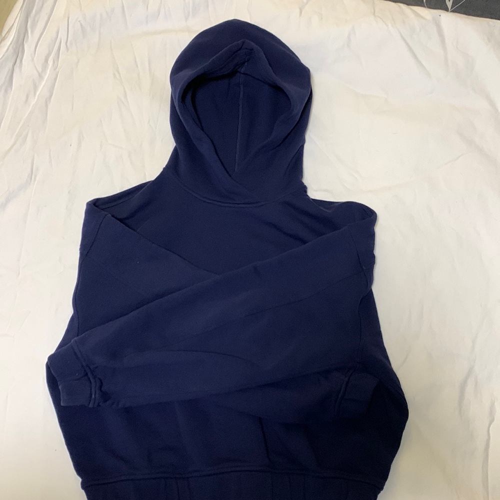 Lulu crop navy hoodie